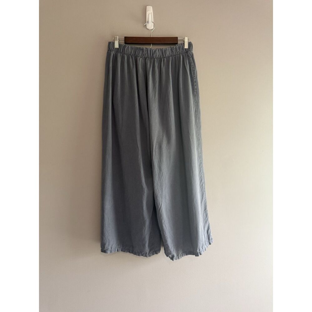 Bryn Walker 100% Tencel Flood Pant Wide Leg Pocket Lagenlook Boho Chic Beach Med - Picture 5 of 15